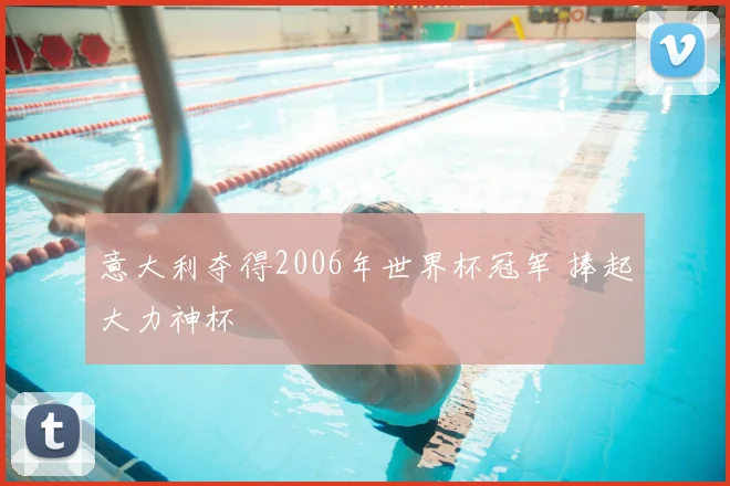 意大利夺得2006年世界杯冠军 捧起大力神杯
